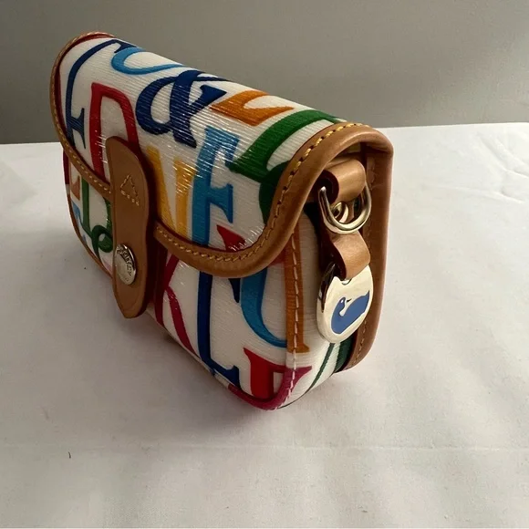 DOONEY & BOURKE WRISTLET, Retro Grafica Grafitti Flap CORK Wristlet, NEW w/ Tags - Picture 3 of 14